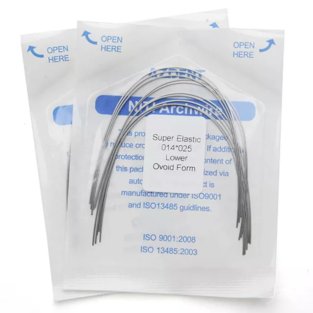 AZDENT Dental Orthodontic Super Elastic NITI Rectangular Arch Wires Ovoid Form