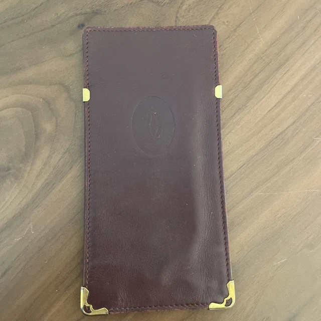 Vintage Cartier Sunglasses Eyeglasses Case Pouch Bordeaux Leather Vintage Cartier Sunglasses Eyeglasses Case Pouch Bordeaux Leather