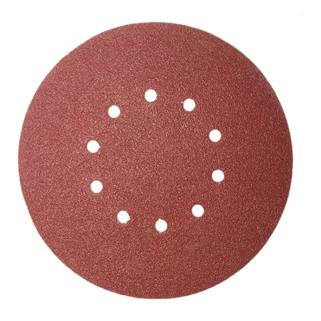 10Pcs 225mm Sanding Discs 180 Grit 10-Hole Hook and Loop Sanding Discs AU