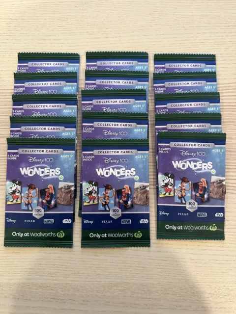32 X DISNEY 100 Wonders Woolworths Collector Card Packs $15.50 - PicClick AU