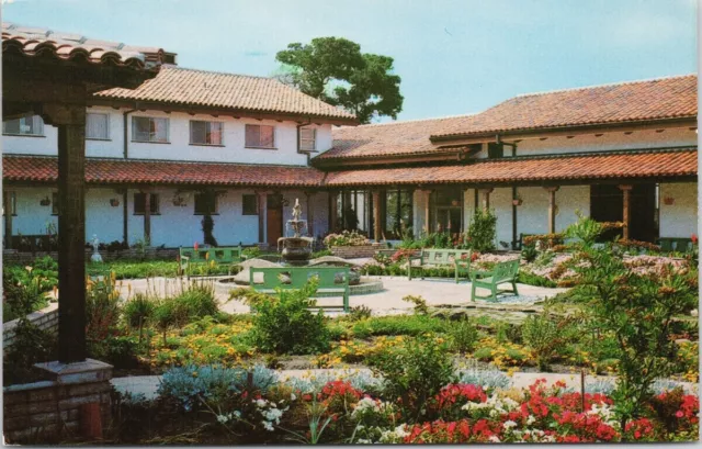 San Damiano Retreat Danville CA Patio Garden c1970 Postcard F34