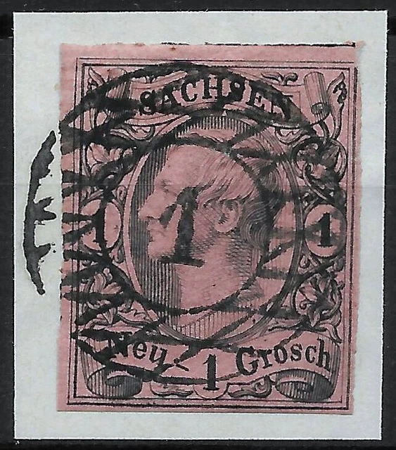SACHSEN... MiNr. 9IIb ...1 Ngr...Nummernstempel 1 (HPA Dresden)...BPP geprüft