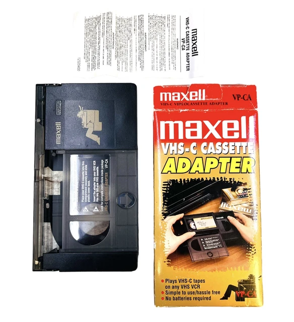 MAXELL VHSC CASSETTE Adapter VPCA Video converter Transfer RARE HARD