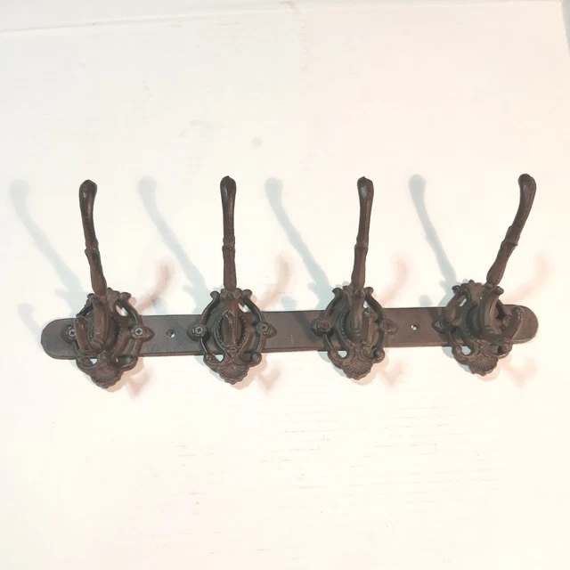 Cast Iron VICTORIAN STYLE Towel Coat Hooks Hat Hook BROWN Finish