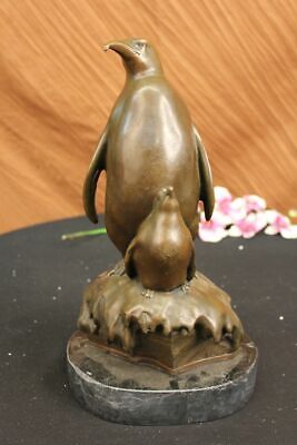 Emperor Penguin Bronze Sculpture Statue Figure Figurine Animal Gift Home Sale