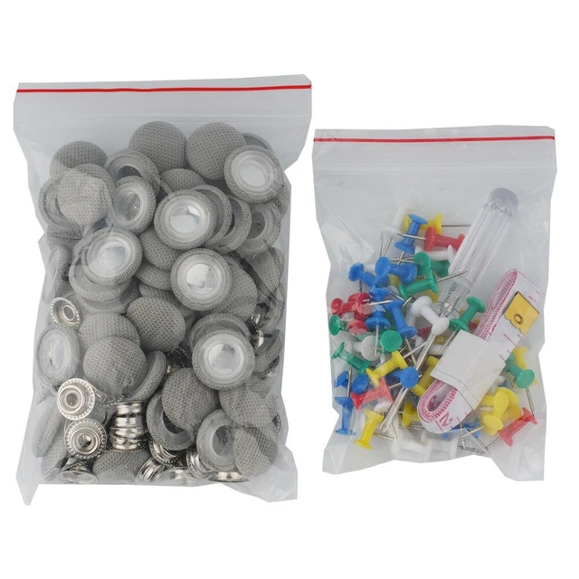 JNNJ 60 Pièces Bouton D'outils De Toit De Voitures, Boucle Remplacement Toit Voiture, Boutons Pièces Pour Réparer Les Boucles Toit Voiture, Interiores Automóvil Réparation Boucles(Gris-Blanc