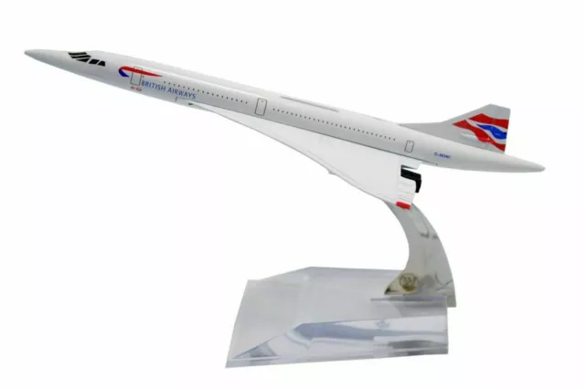 16 cm Concorde British Airways Airlines Metal Die Cast Plane Model Uk