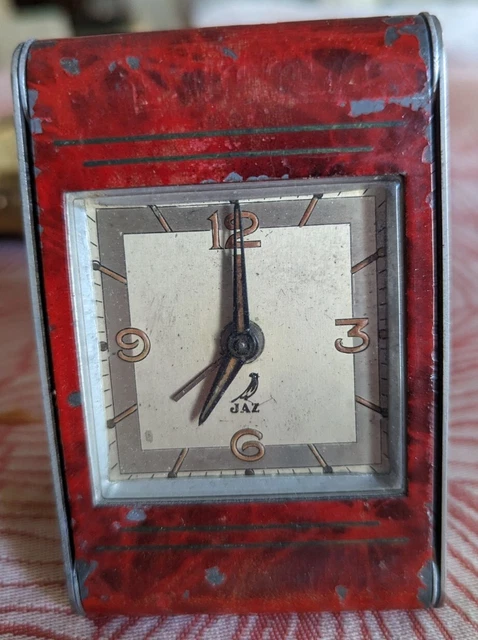 Réveil De Voyage Pliable Equity Vintage Années 70 - Mécanique Remontage Manuel - Beige/marron