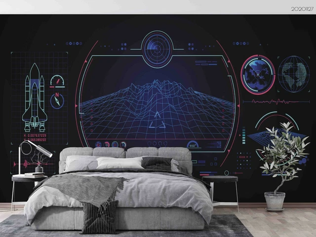 3D Universe Spaceship 018 Wall Murals