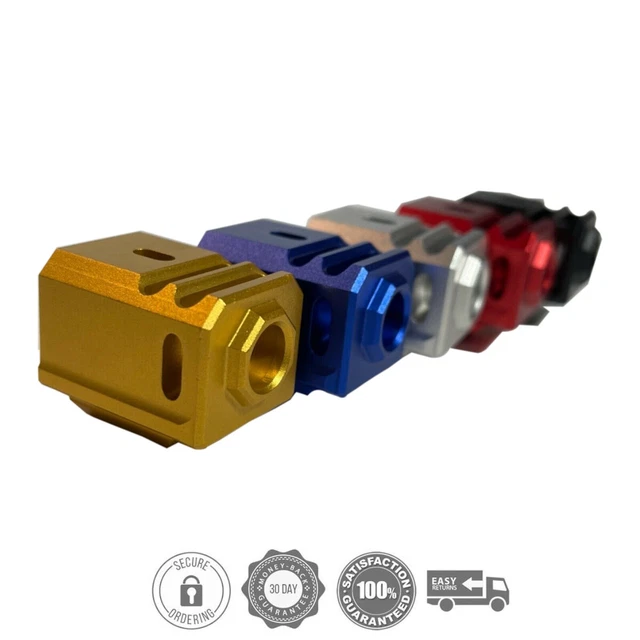 ANODIZED ALUMINUM Muzzle Brake Compensator 9mm 1/2x28
