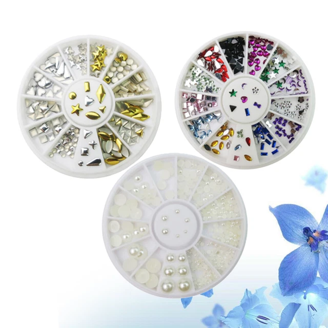 3 Stück Nail Art Drill Turntable Drill DIY Buntes Diamantschmuck-Bastelset