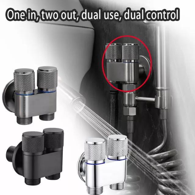 Valvola triangolare G1/2 rubinetto WC lavatrice a doppio controllo 1 in due uscite