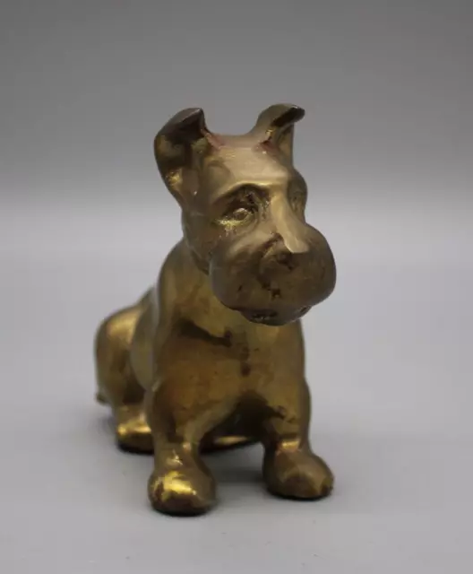 Vintage Brass Metal Scottish Terrier Scottie Dog Figurine Paperweight