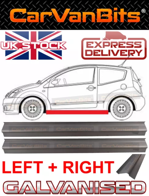 For Citroen C2 03-09 Sill Repair Body Rust Outer Panel Galvanised Pair