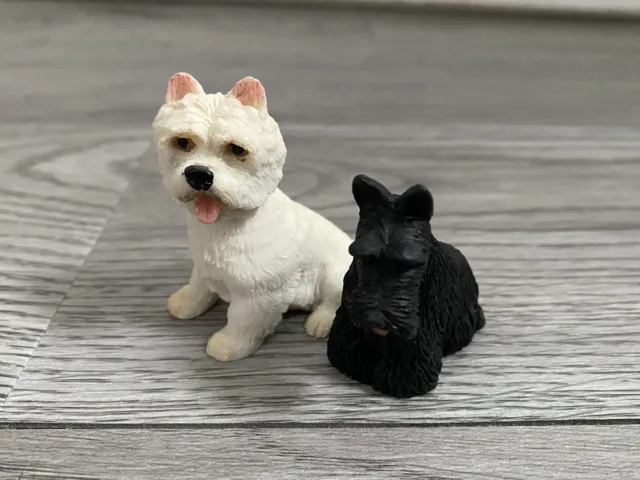 Miniature Scottish Terrier West Highland Dog Scottie Figurine Ornament Westie