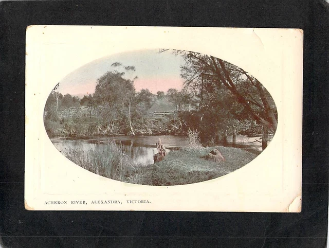 B0292 Australia V Acheron River Alexandra Marlborough Series vintage postcard