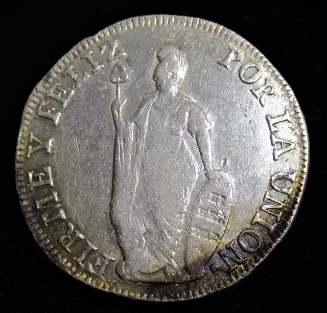 Peru: North Peru. Republic 8 Reales 1838 LIMA-MB. High Grade!