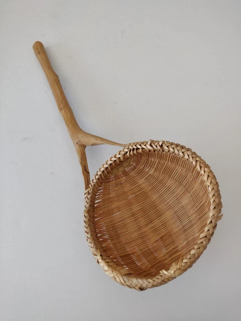 Cesta tejida con cuchilla de 13-1/2" - color marrón