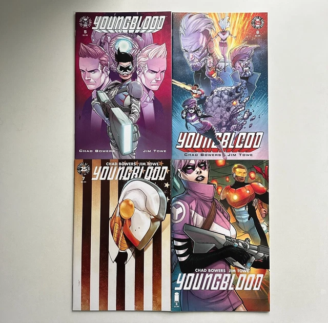 Image Comics Youngblood Lot #5 6 7 8 NM 2017 Bowers Towe