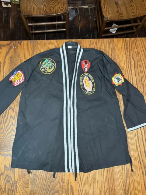 VINTAGE 1980s GI Karate Taekwondo Martial Arts FIRE DRAGON Uniform Jacket USA
