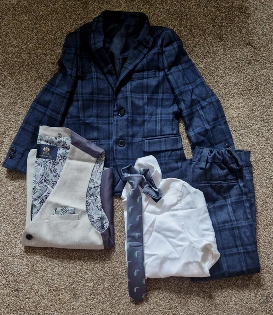 NEXT Boys Navy 5-Piece Navy Suit Set (4 Years) MINT