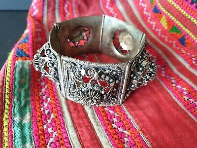 Old Asian Silver Filigree Bracelet …beautiful collection & accent piece 3
