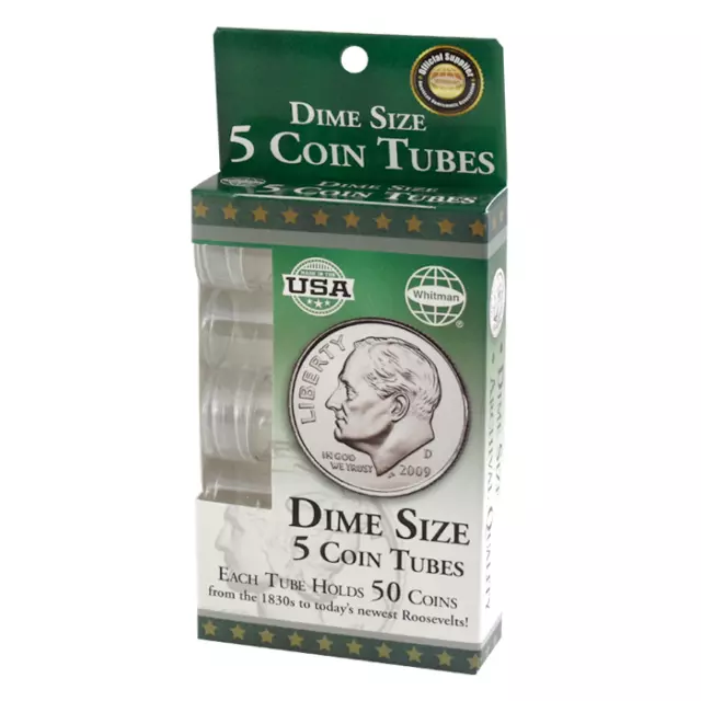 Plastic Dime Tubes 5Pk