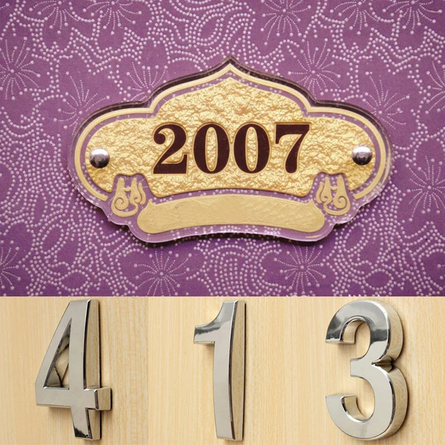 Plastic Digit Numeral Number 0 to 9 Door Plaque Sign Gate Number Tag Hotel Label