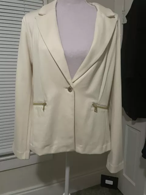 Marc New York Andrew Mark Women’s Blazer Size L Crème ColorNWT MSRP$109 Holiday