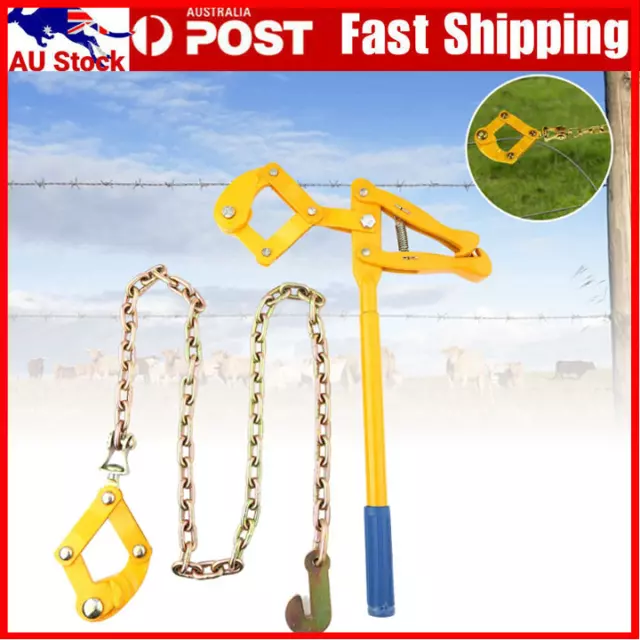 1.2M Chain Heavy Duty Farm Fence Fencing Strainer Repair Wire Pulling Tensioner.