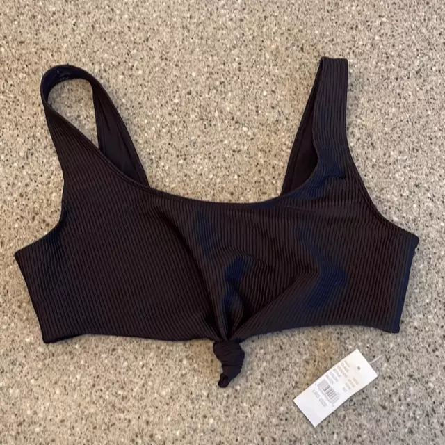 PACSUN LA Hearts Ribbed Knotted Bikini Top *NEW* 2