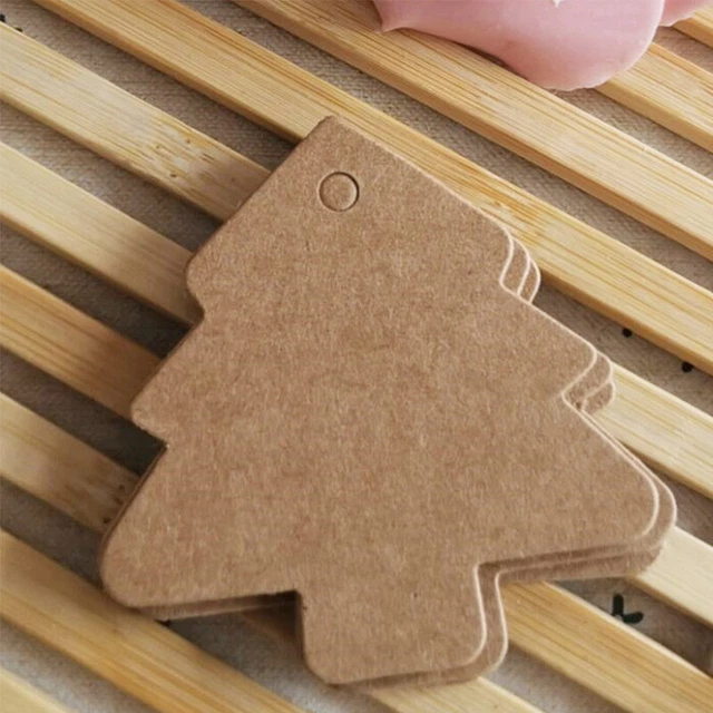 50PCS Christmas Kraft Paper Gift Tags Price Wedding Party Label Blank Luggage