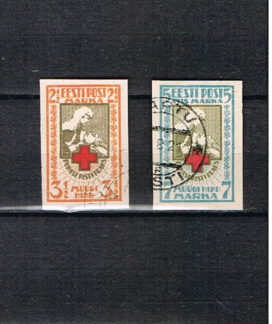 Estland 1921 Satz 29/30B Rotes Kreuz schon Gebraucht