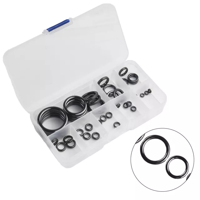 40pcs Pêche Tige Réparation Kit Bague Tige Eye Kit Céramique Guide / Fiable