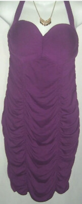 Victorias Secret Miraculous Push Up Bra Top Purple Sexy Pin Up Ruched Dress 34A