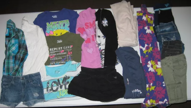 Kids Girls Clothes 17 Items-with Justice, Mudd, Limited Too and Much More