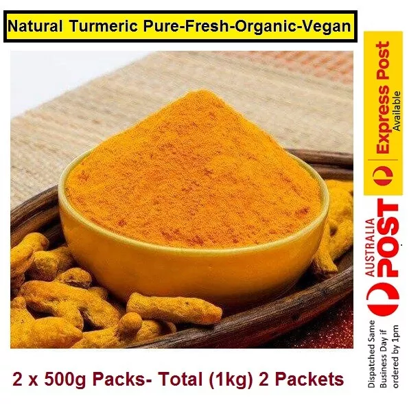 2 Packs x 500g (1kg) Turmeric Curcumin Powder Tumeric Spice Curcuma Longa