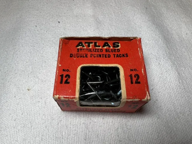 Vintage Atlas Brand Sterilized Blued Double Pointed Tacks