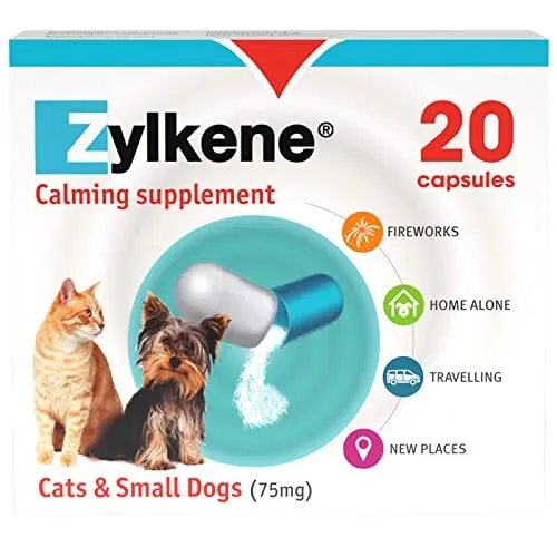 Zylkene Calming Supplements for Cats & Dogs up to 10kg 75mg | Promotes