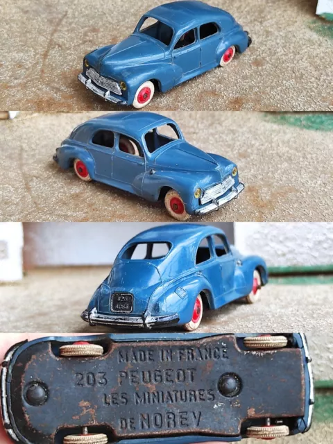 1/43 NOREV France Peugeot 203 Jouet Ancien Plastique Voiture Collection 1948 60