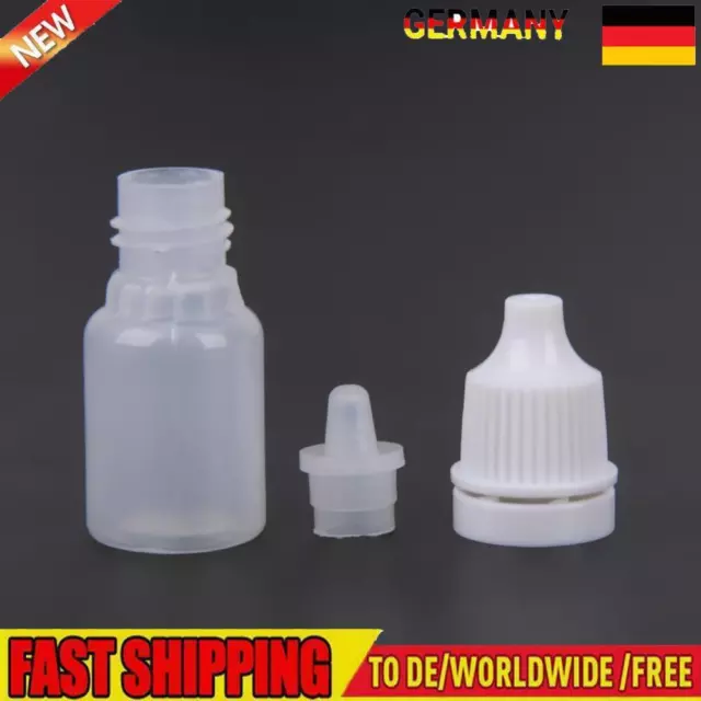 50pcs Dropper Bottle Refillable 5/10/15ml Eyedrops Bottles Empty for Travel Suit