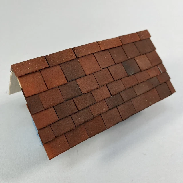 DOLLS HOUSE 112TH Scale 250 x Styrene Miniature Roof Tiles Weathered