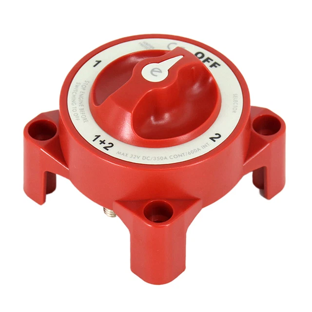 FOUR GEAR DUAL Battery Isolator Switch Shut Off Disconnect for Marine