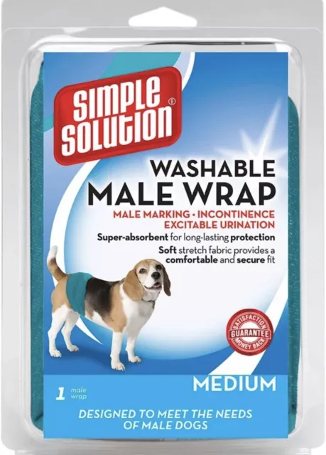 🌷NEW Simple Solution Washable Male Dog Wrap, SIZE MEDIUM, 15-45 LBS