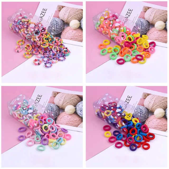 Hair Elastics Bobbles Endless Baby Girl kids Hair Accessories Hair Band 100 Mini