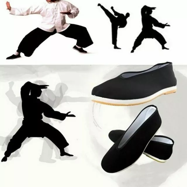 Mens Traditional Chinese Kung Fu Cotton Cloth Tai-Chi Old Beijing Casual Shoes U