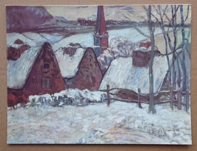Menu orig Chargeurs Réunis 1963 Paquebot Foucauld GAUGUIN Bretagne sous la neige