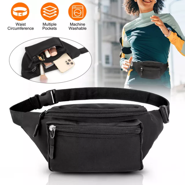 Men Women Fanny Pack Belt Waist Bag Crossbody Sling Shoulder Travel Sport Pouch