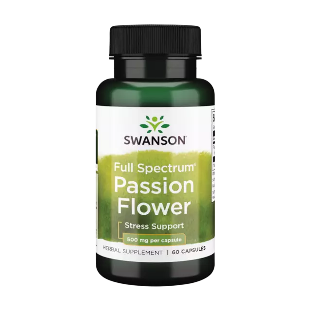 Swanson Full-Spectrum Passion Flower 500 mg 60 Capsules