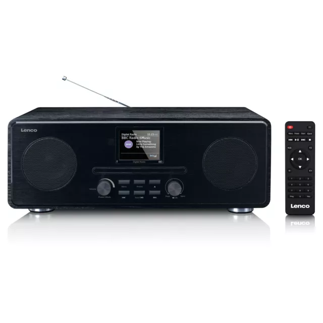 Lenco DAR-061BK - DAB+/UKW-Radio mit CD-Player und Bluetooth - Schwarz